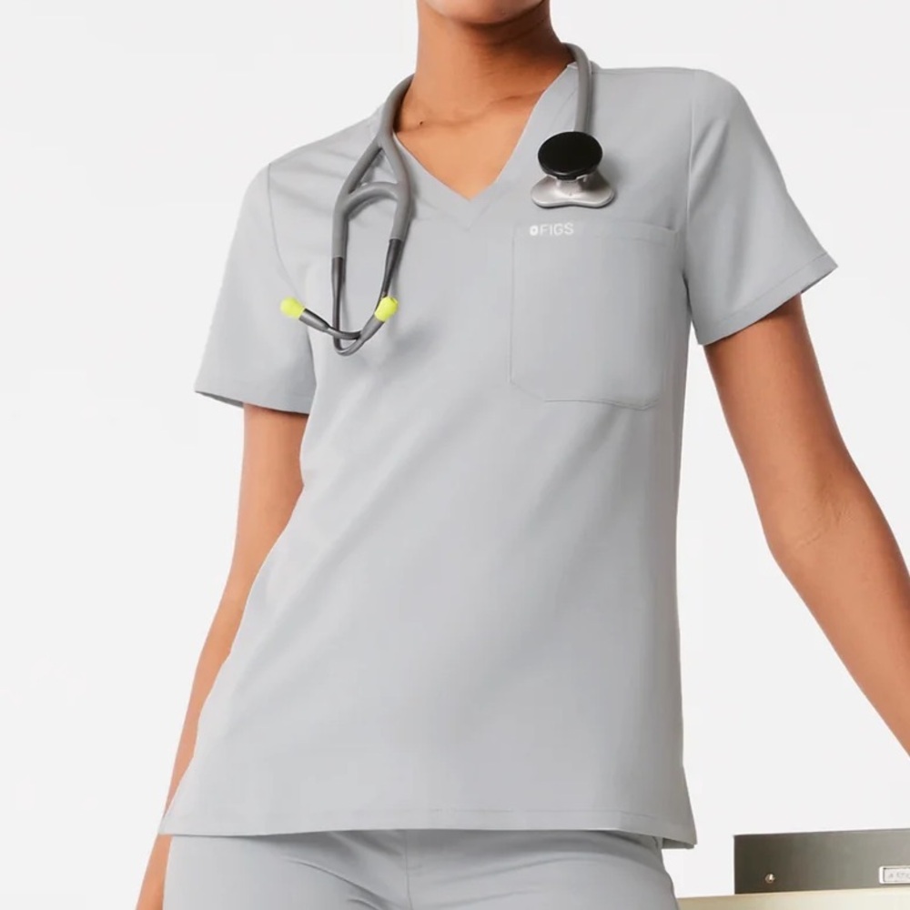 Figs Set - Silver Arrows Scrub Top & High Waisted Jogger
